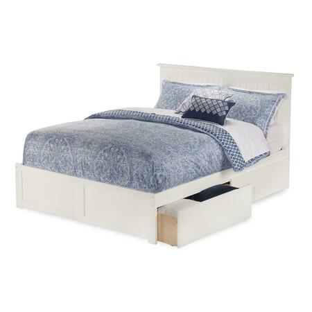 ATLANTIC FURNITURE Nantucket Match Footboard with Urban Bed Drawers x 1 - White, Full Size AR8236112